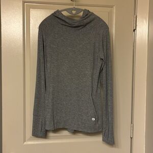 GapFit Breathe Gray Women's Long Sleeved Top, with hood and pockets -Size Small